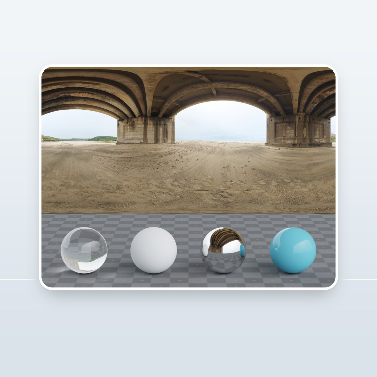 Beach Cloudy Bridge HDRI preview