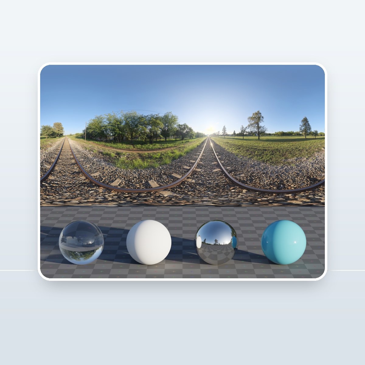 Bloem Train Track Clear HDRI preview
