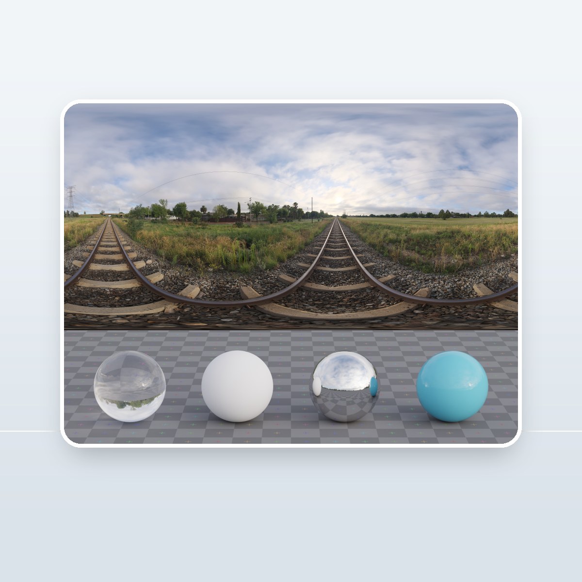 Bloem Train Track Cloudy HDRI preview