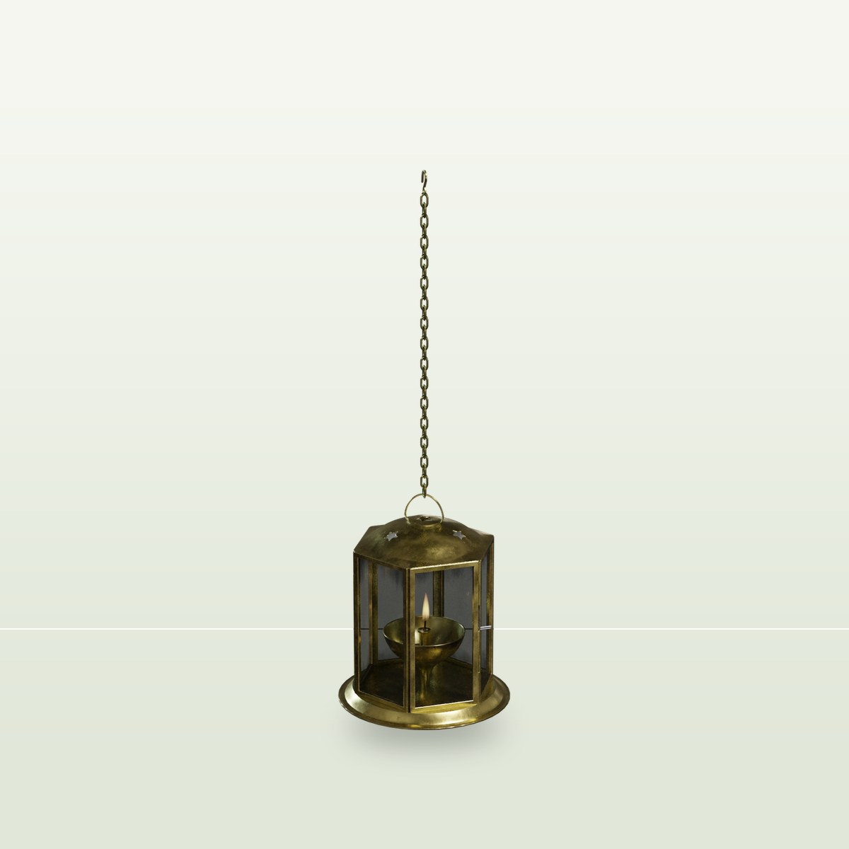 Brass Diya Lantern 3D Model preview
