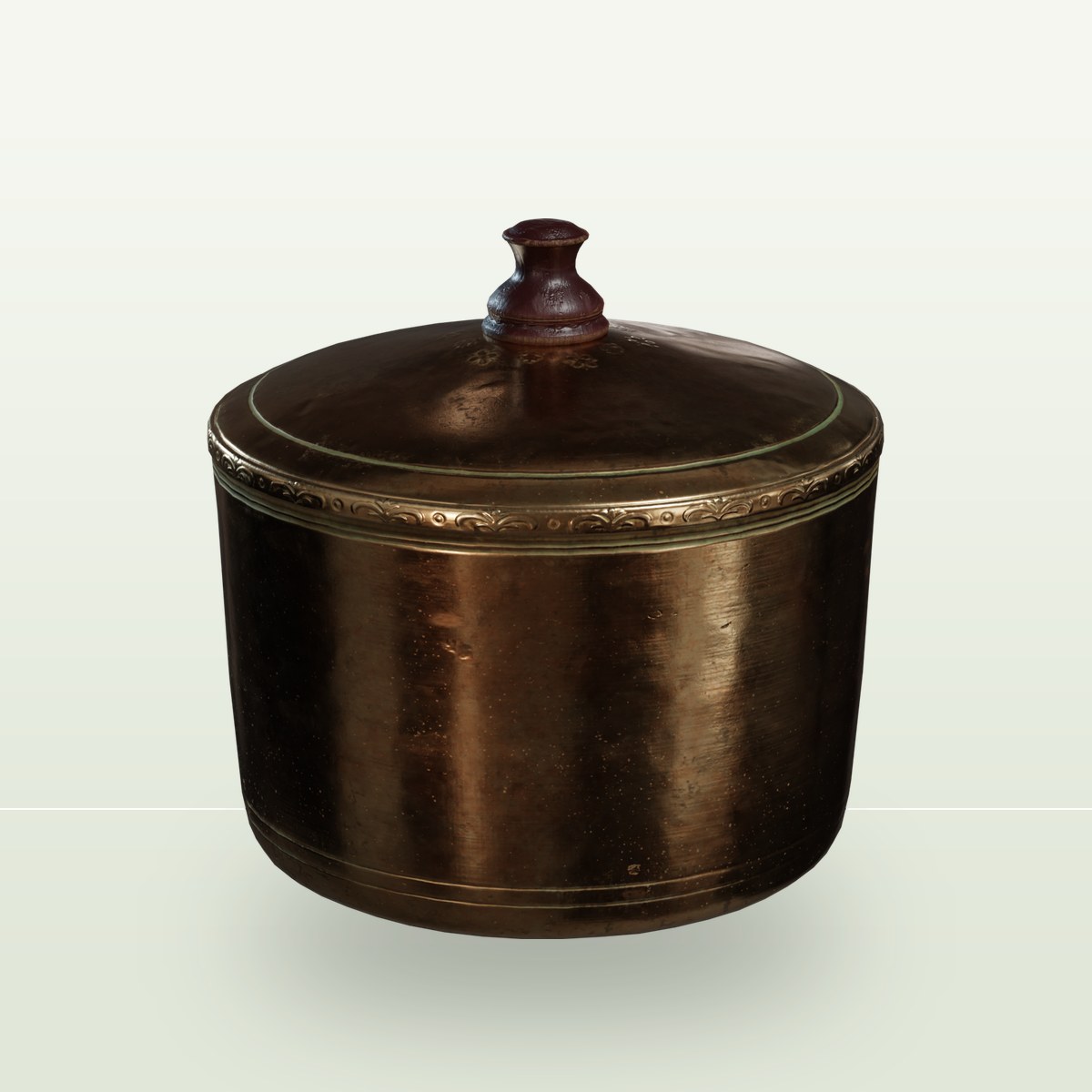 Brass Pot 01 3D Model preview