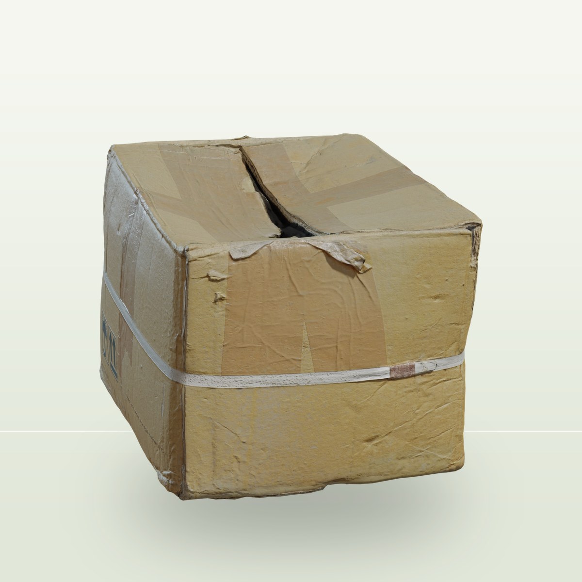 Cardboard Box 01 3D Model preview