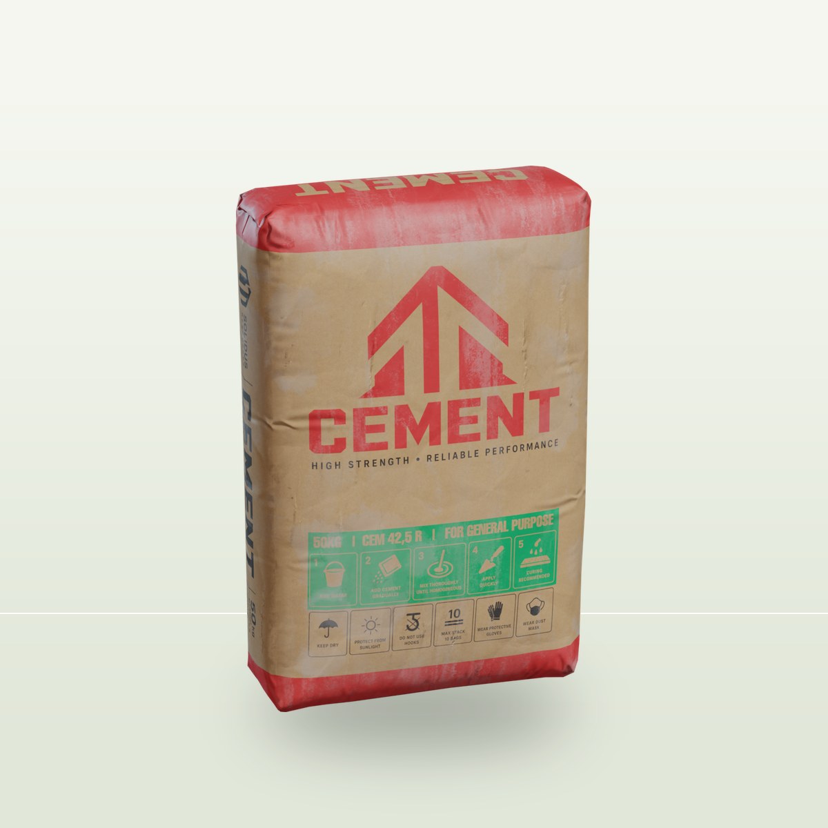 Cement Bag 3D Model preview