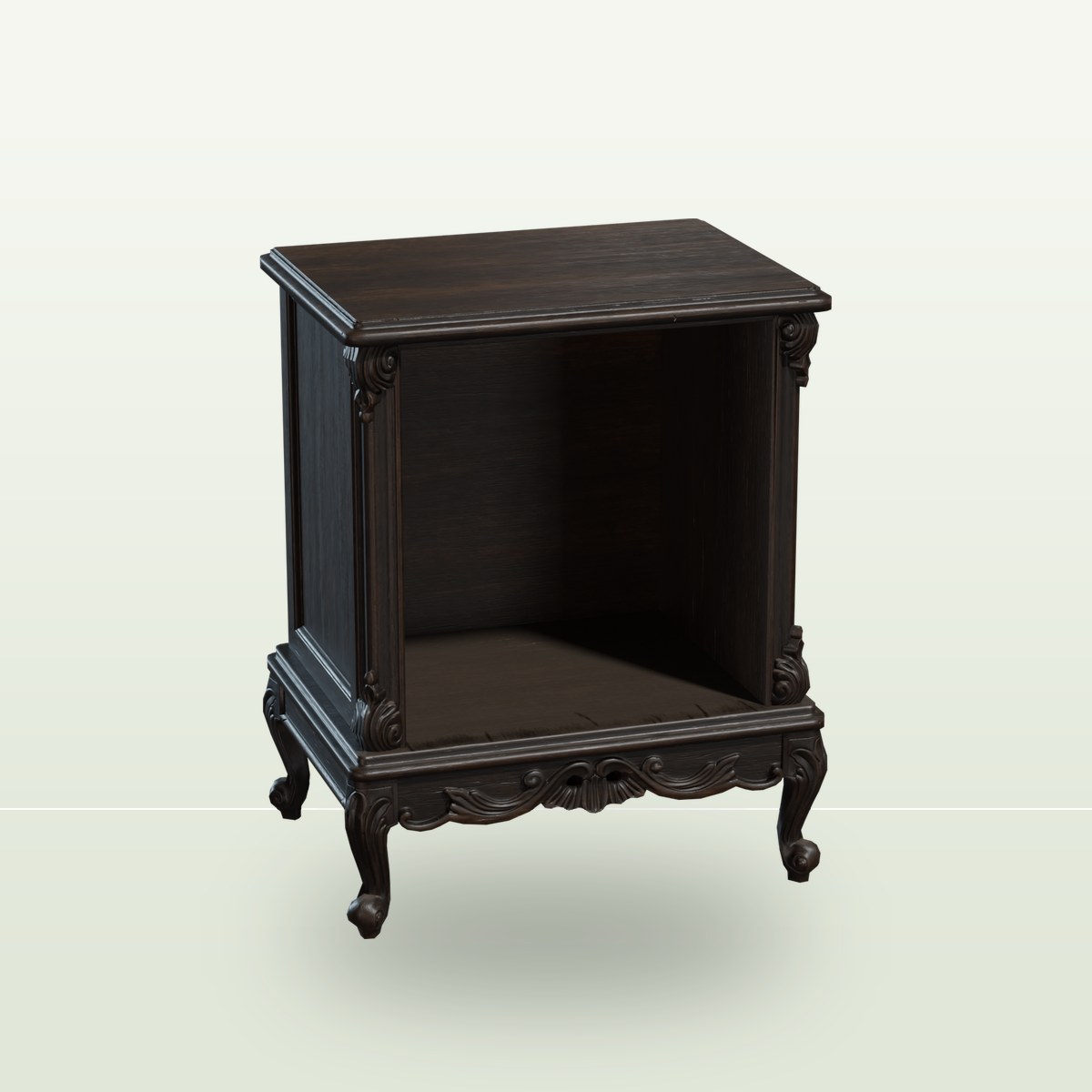Classic Nightstand 01 3D Model preview