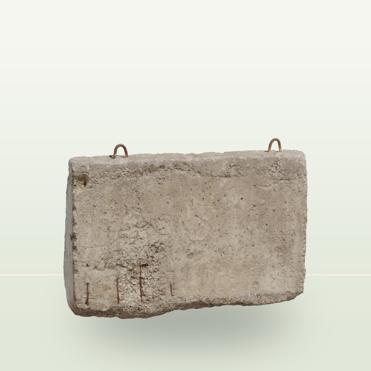 Concrete Road Barrier 02 3D Model preview