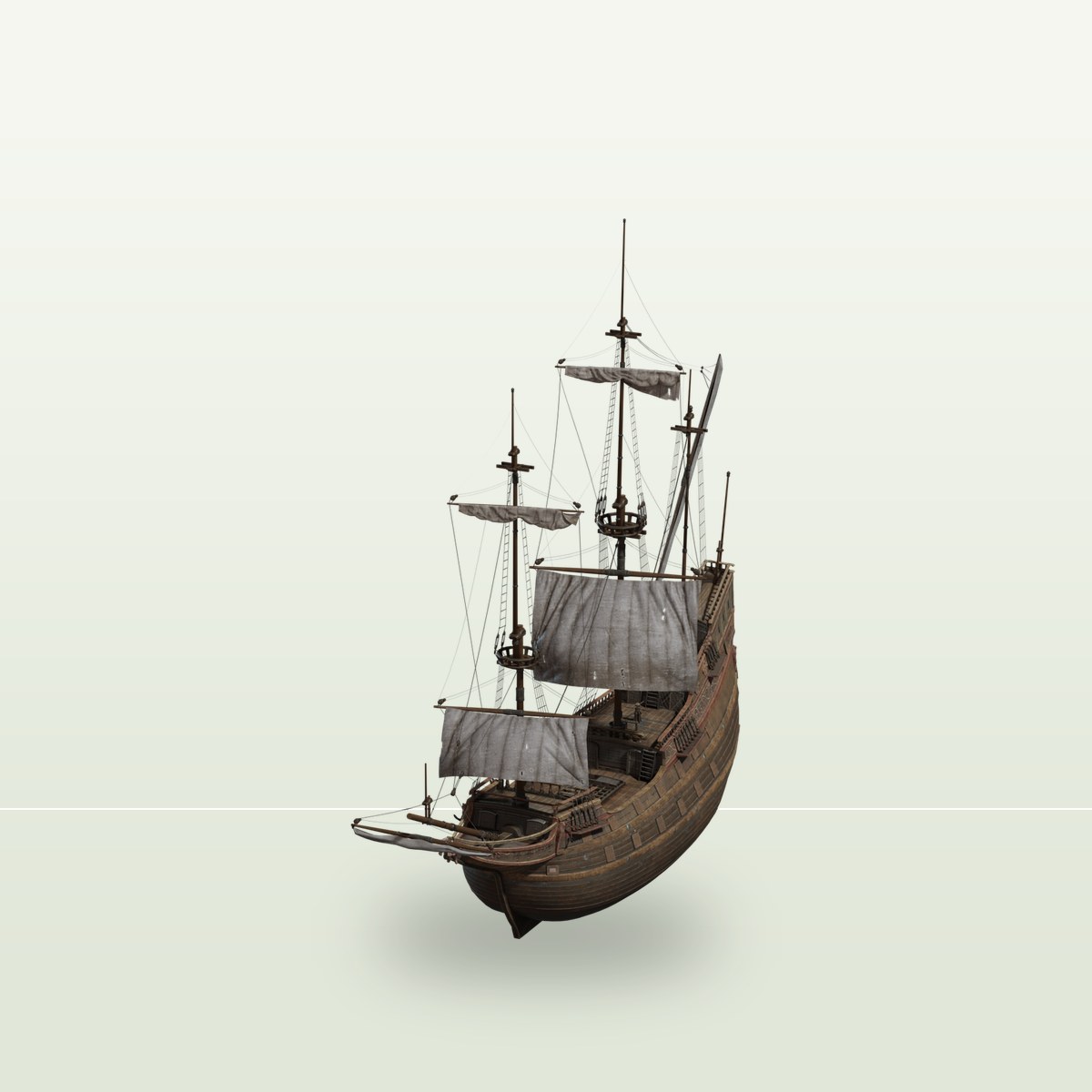 Dutch Ship Large 02 3D Model preview