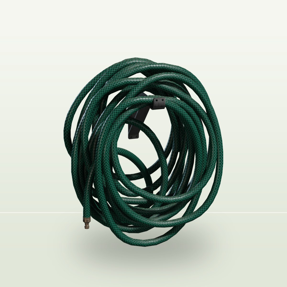 Garden Hose Wall Mounted 01 3D Model preview