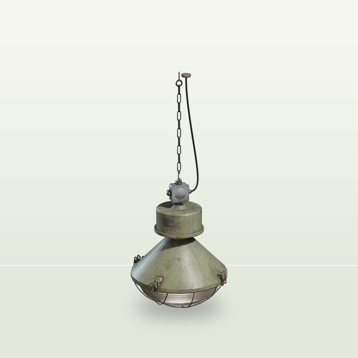 Hanging Industrial Lamp 3D Model preview