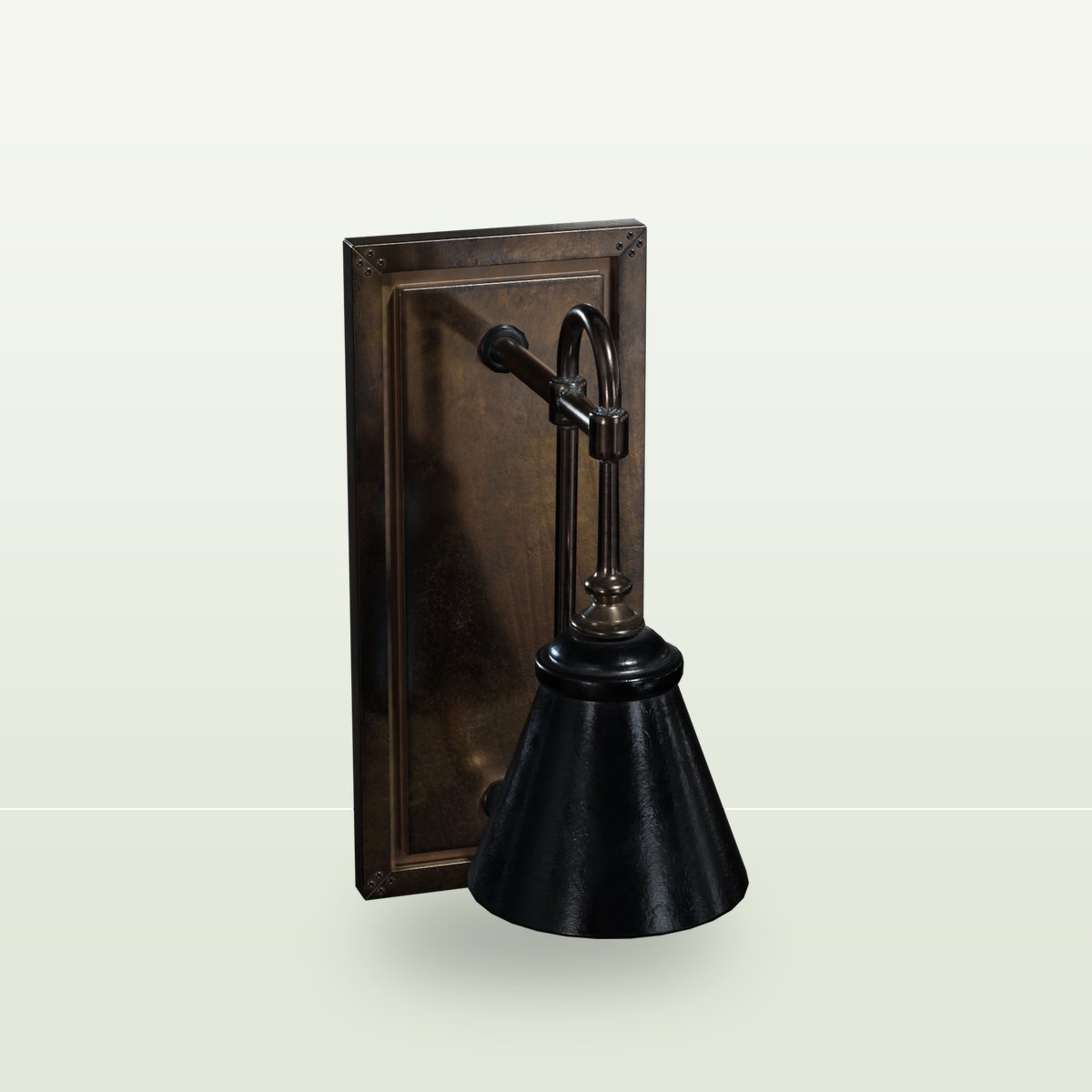 Industrial Wall Sconce 3D Model preview