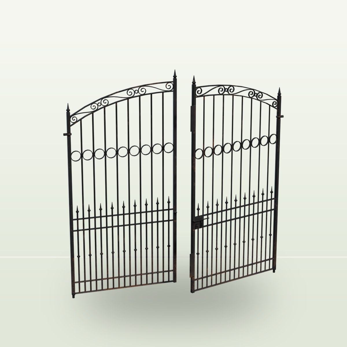 Large Iron Gate 3D Model preview