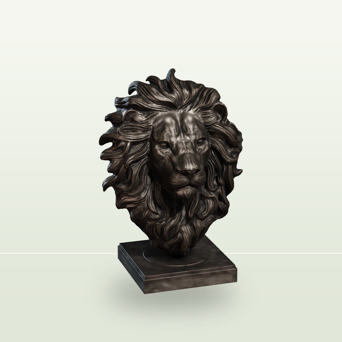 Lion Head 3D Model preview