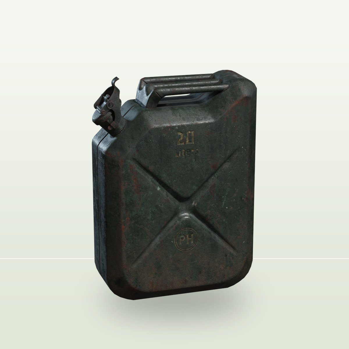 Metal Jerrycan Green 3D Model preview