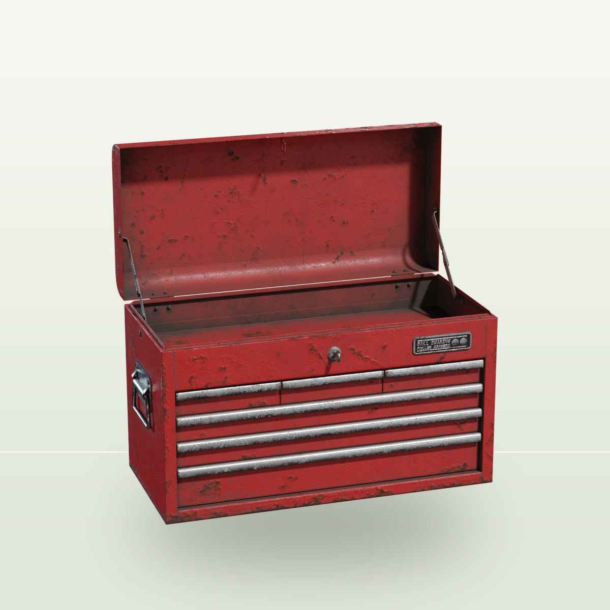 Metal Tool Chest 3D Model preview