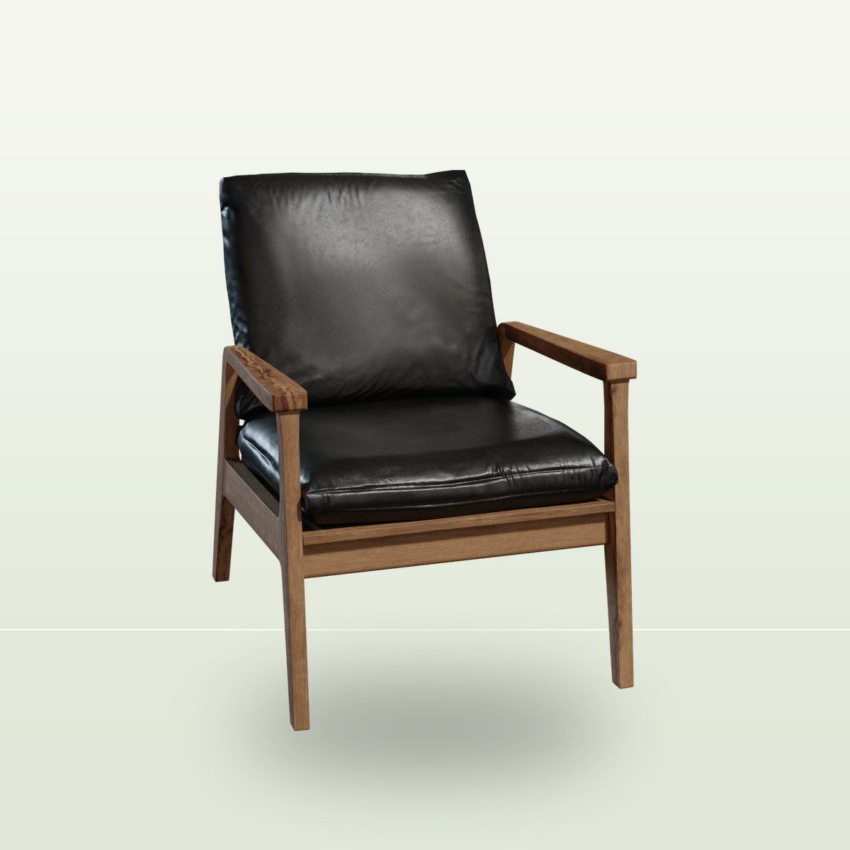 Modern Arm Chair 01 3D Model preview