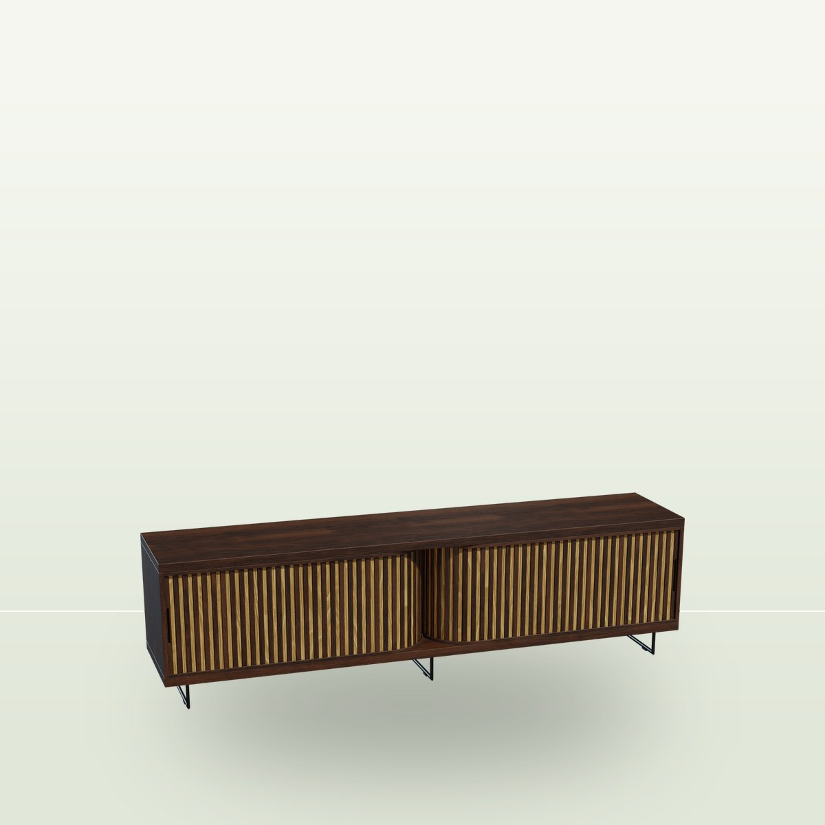 Modern Wooden Cabinet 3D Model preview