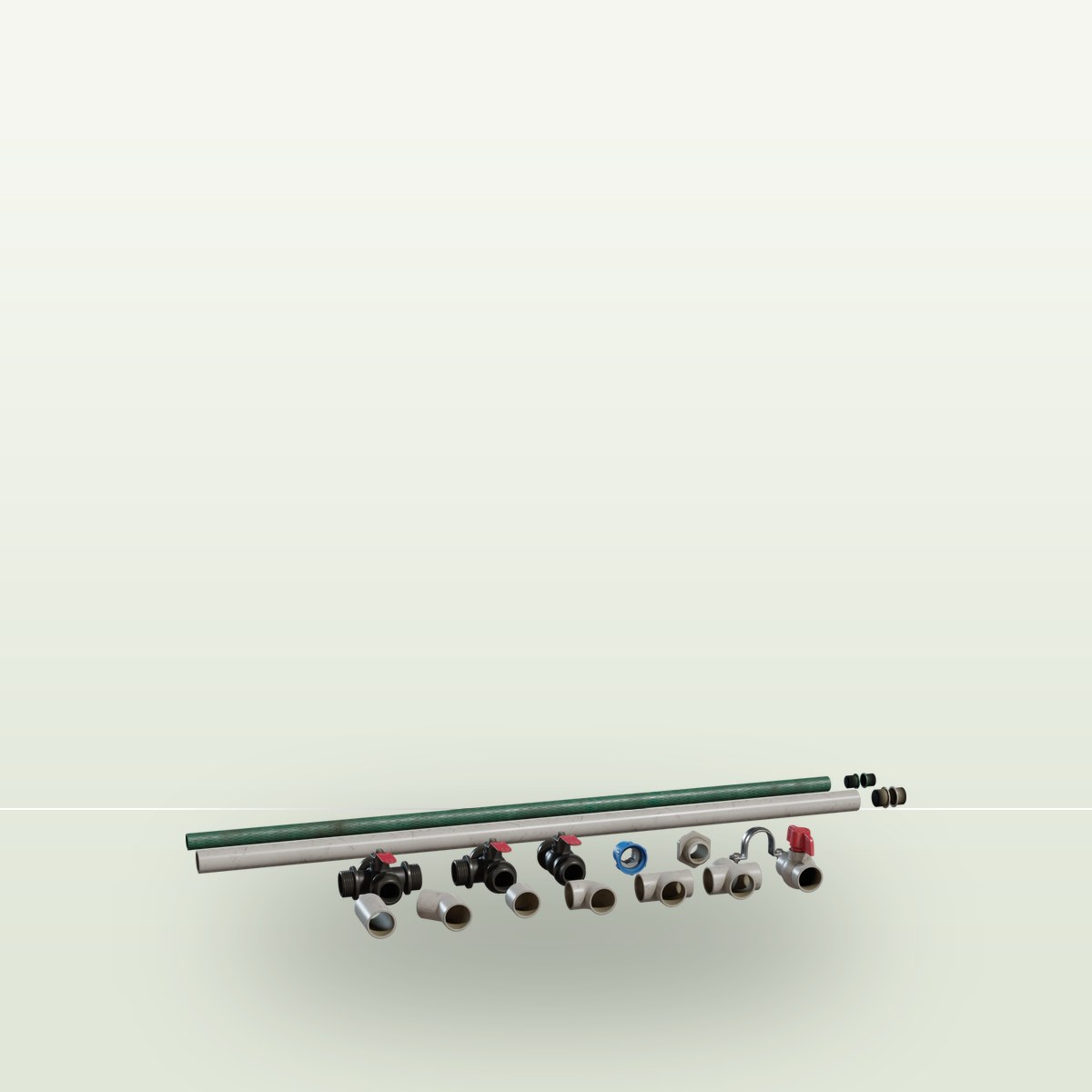Modular Pipes Plastic 01 3D Model preview