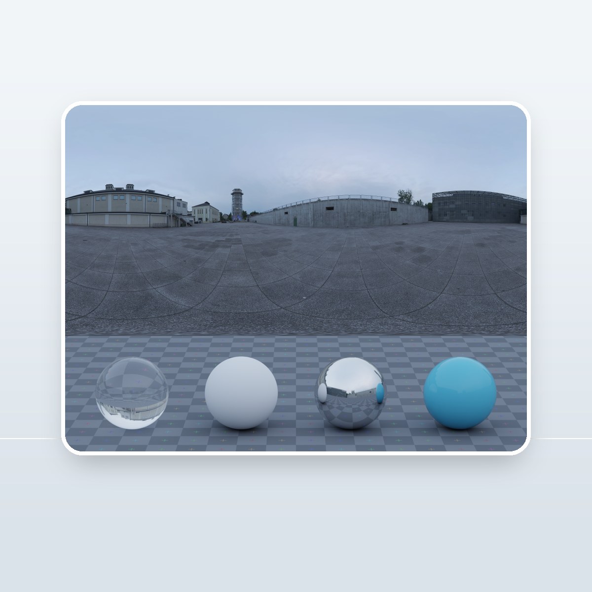 Overcast Industrial Courtyard HDRI preview