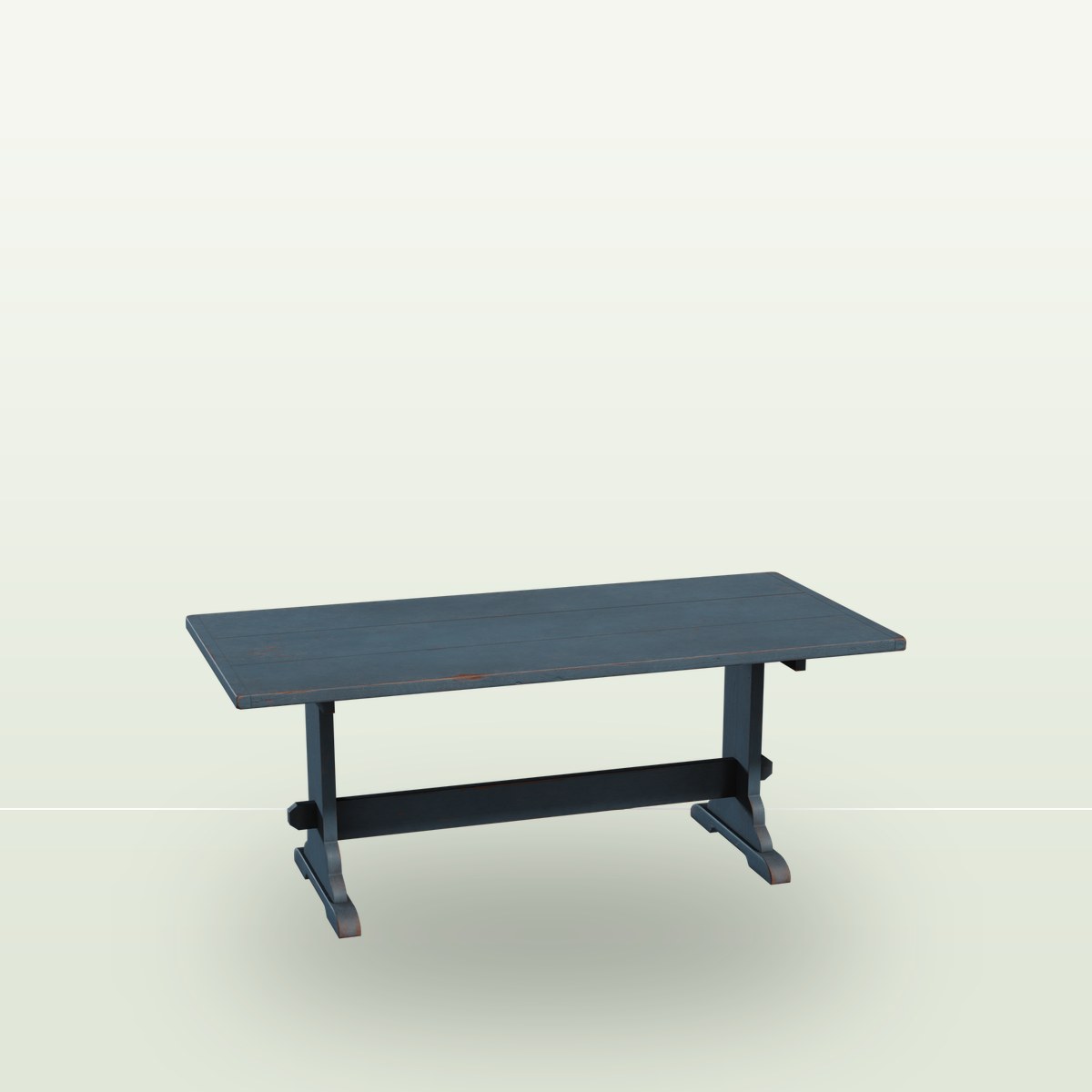 Painted Wooden Table 3D Model preview