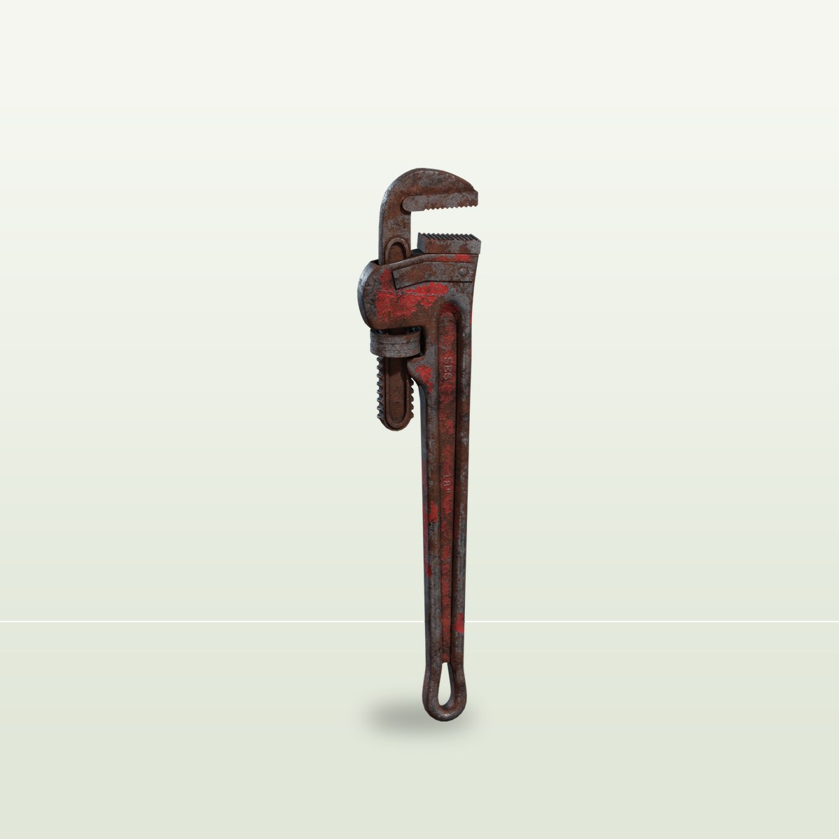 Pipe Wrench 3D Model preview