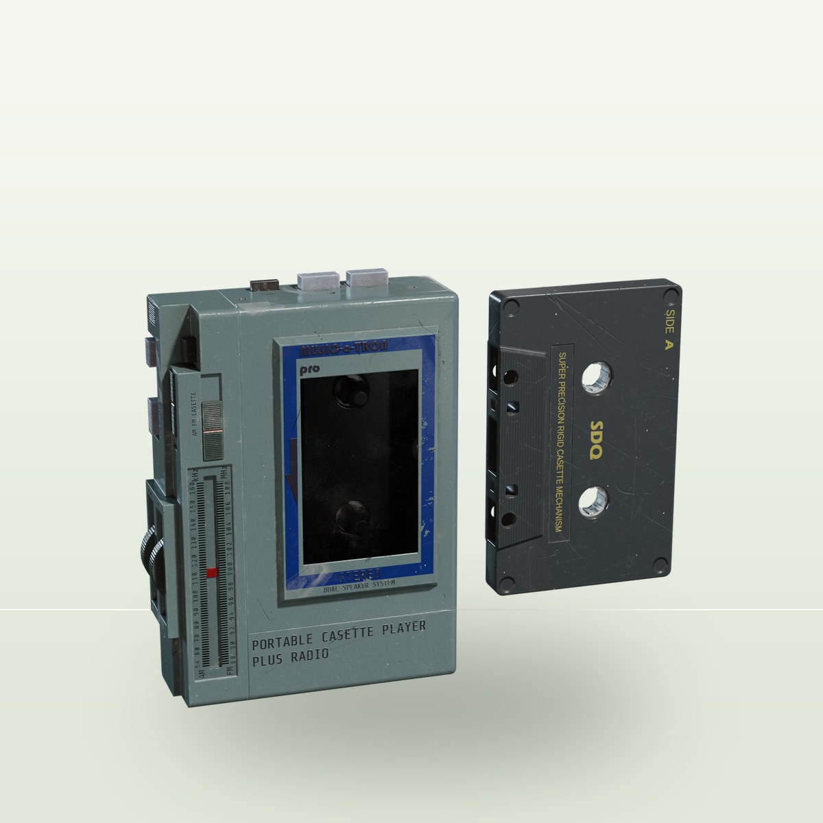 Portable Cassette Player 3D Model preview
