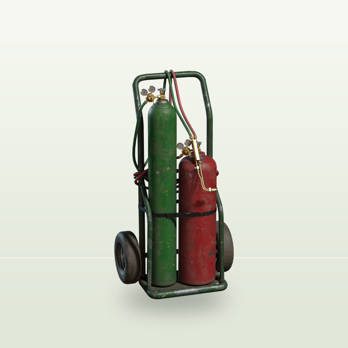 Portable Welding Cart 3D Model preview