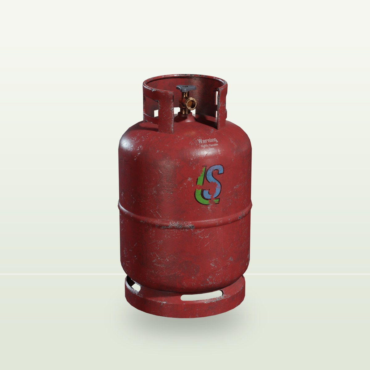 Propane Tank 3D Model preview