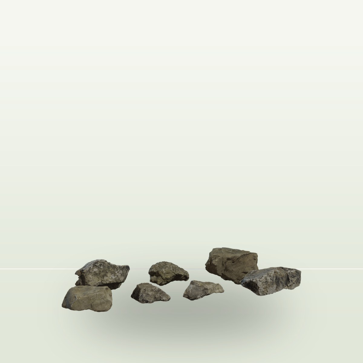 Rock Moss Set 02 3D Model preview