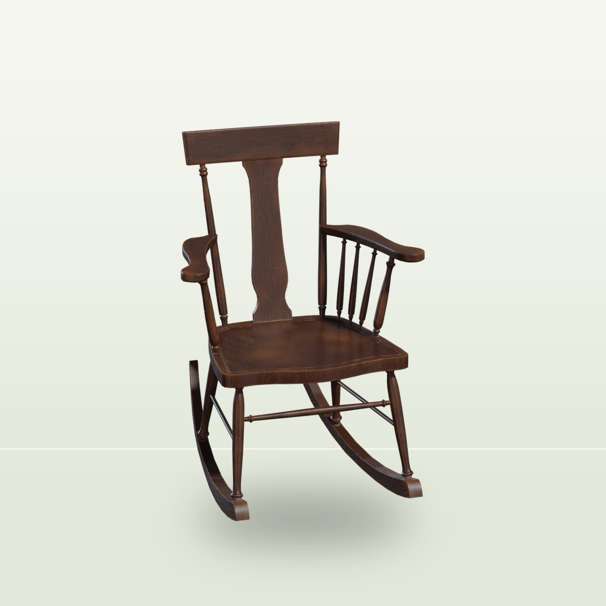 Rockingchair 01 3D Model preview
