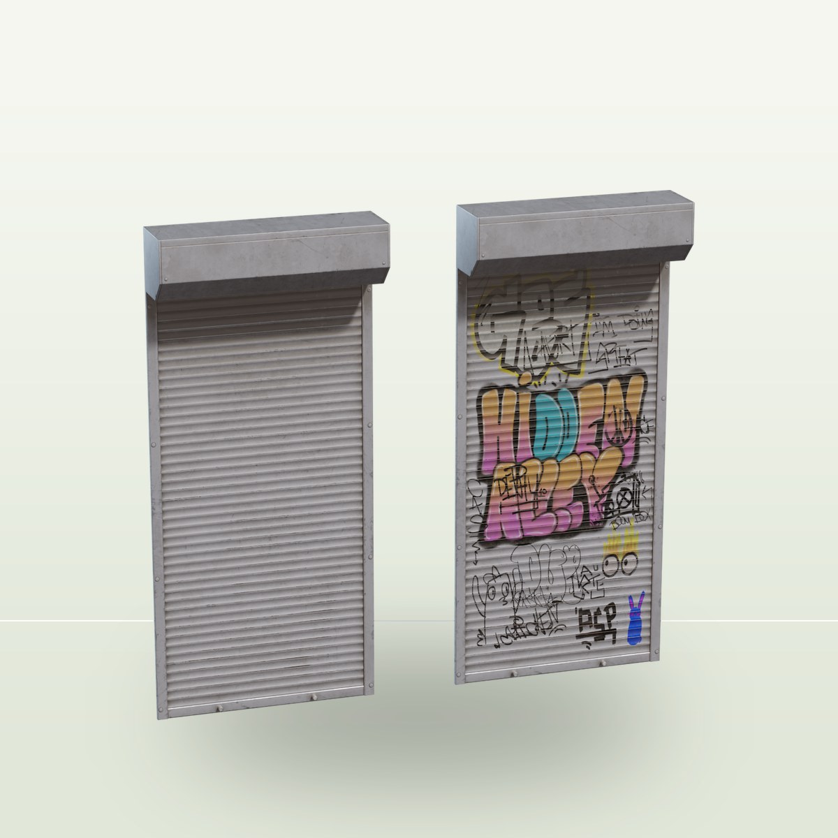 Rollershutter Door 3D Model preview