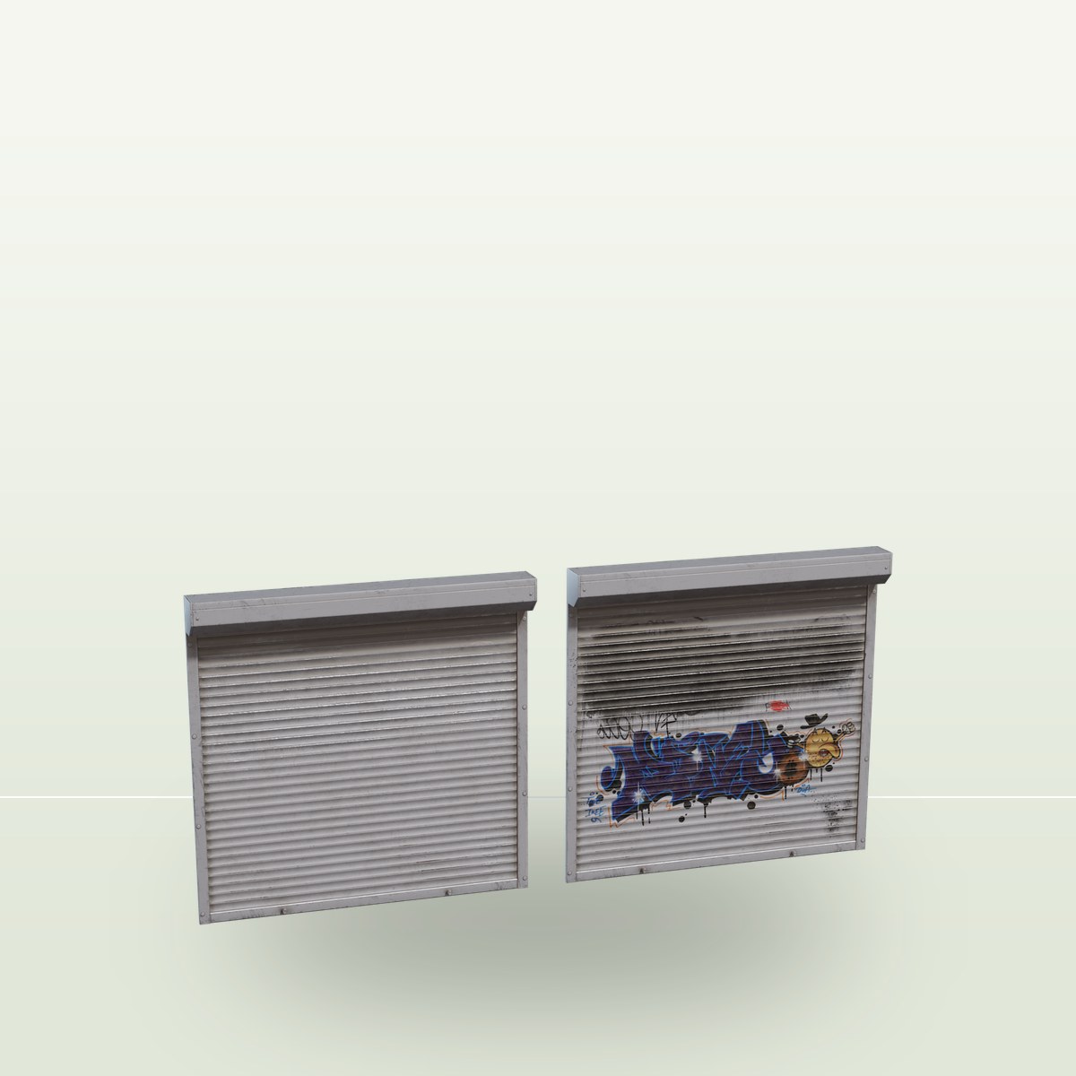 Rollershutter Window 02 3D Model preview