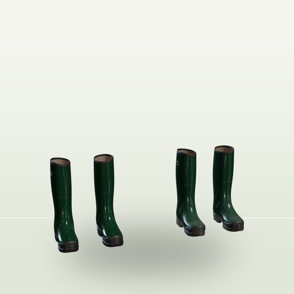 Rubber Boots 3D Model preview