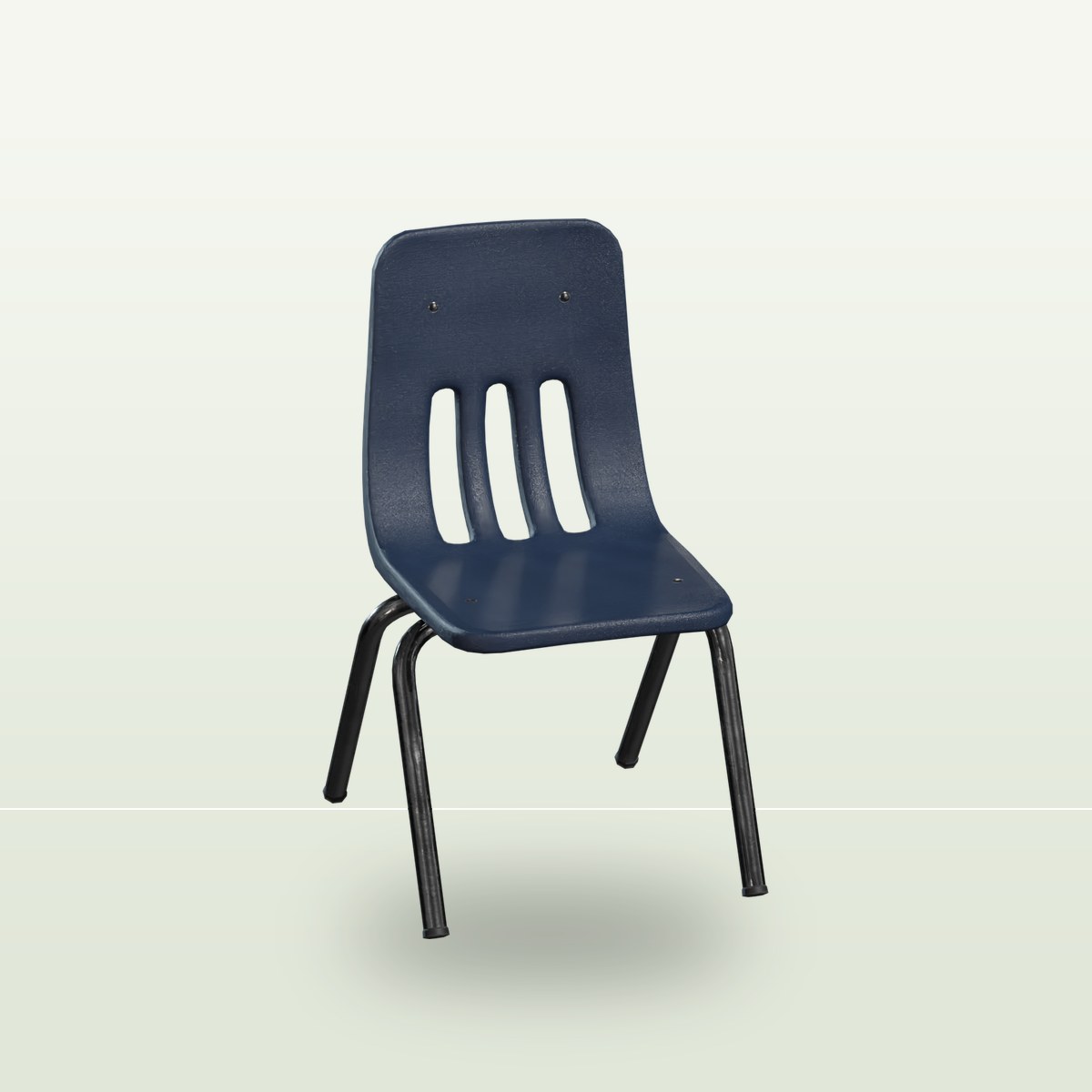 School Chair 01 3D Model preview