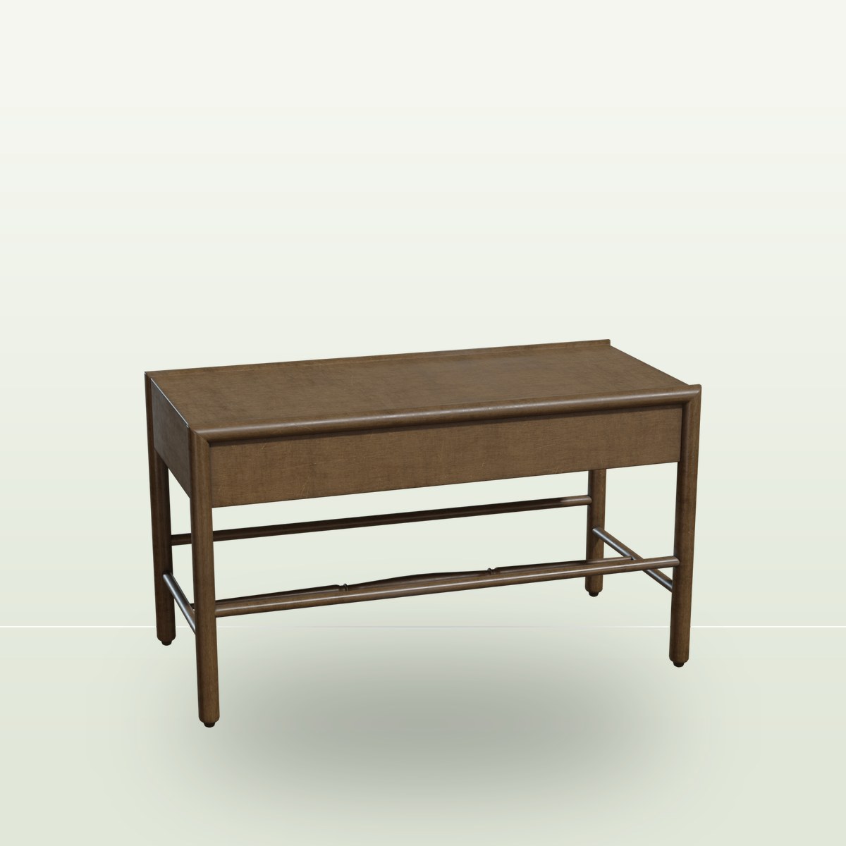 Small Wooden Table 01 3D Model preview