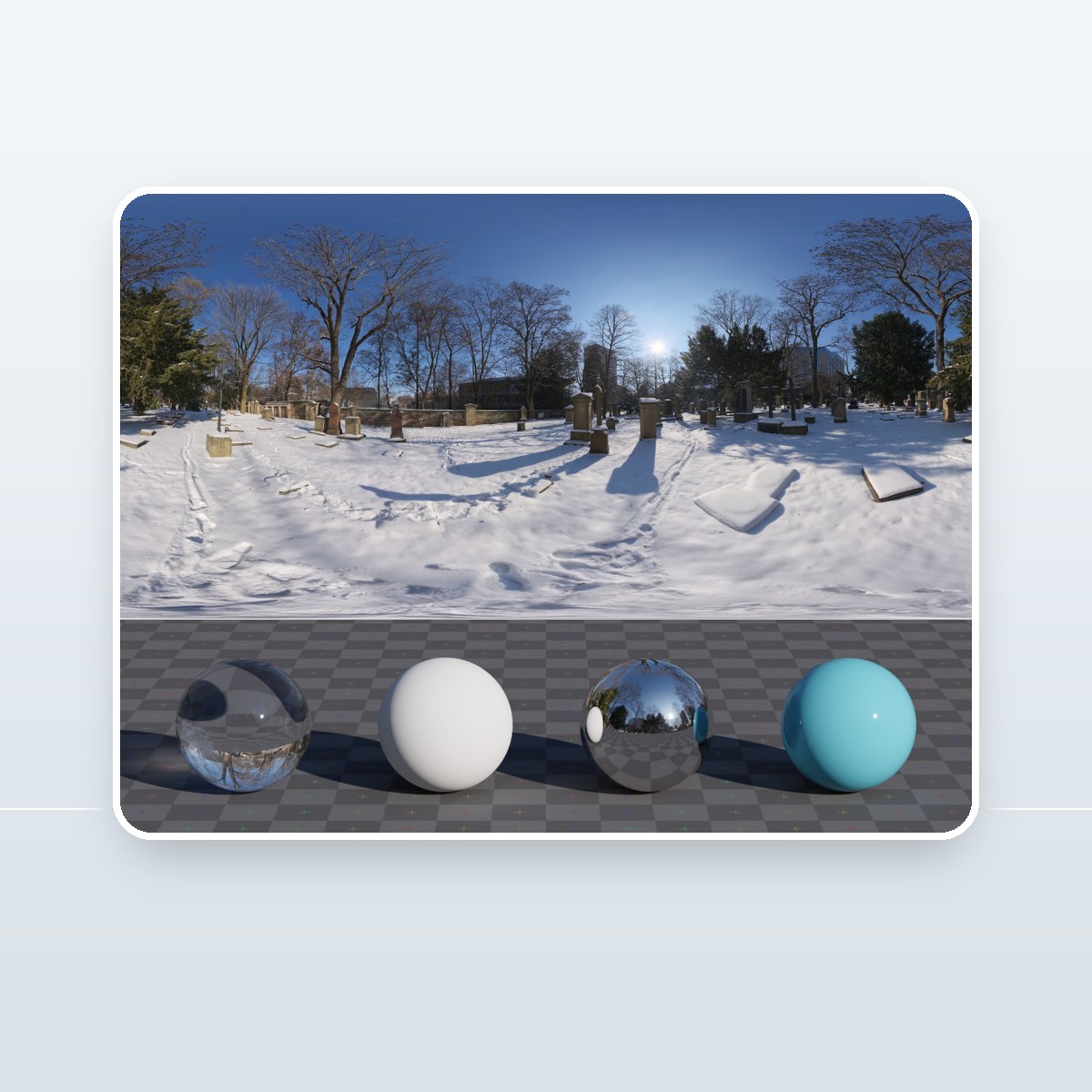 Snowy Cemetery HDRI preview