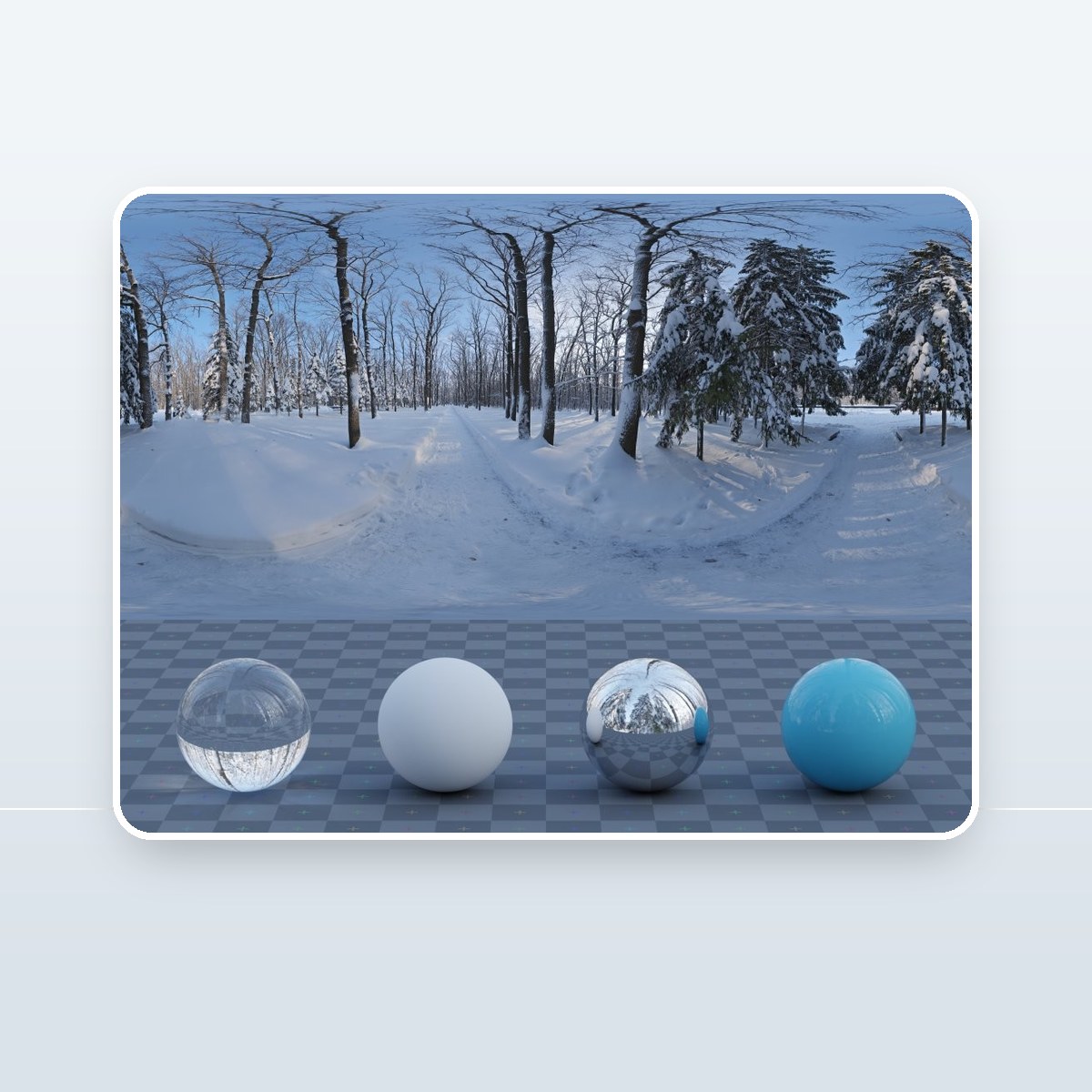 Snowy Forest Path 01 HDRI preview