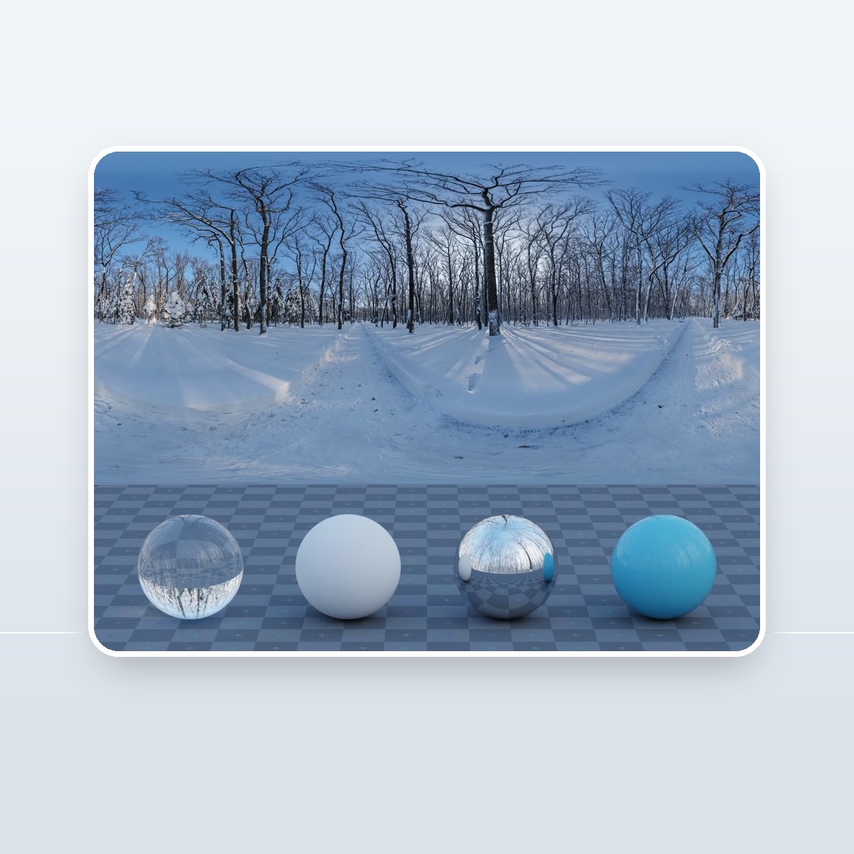 Snowy Forest Path 02 HDRI preview