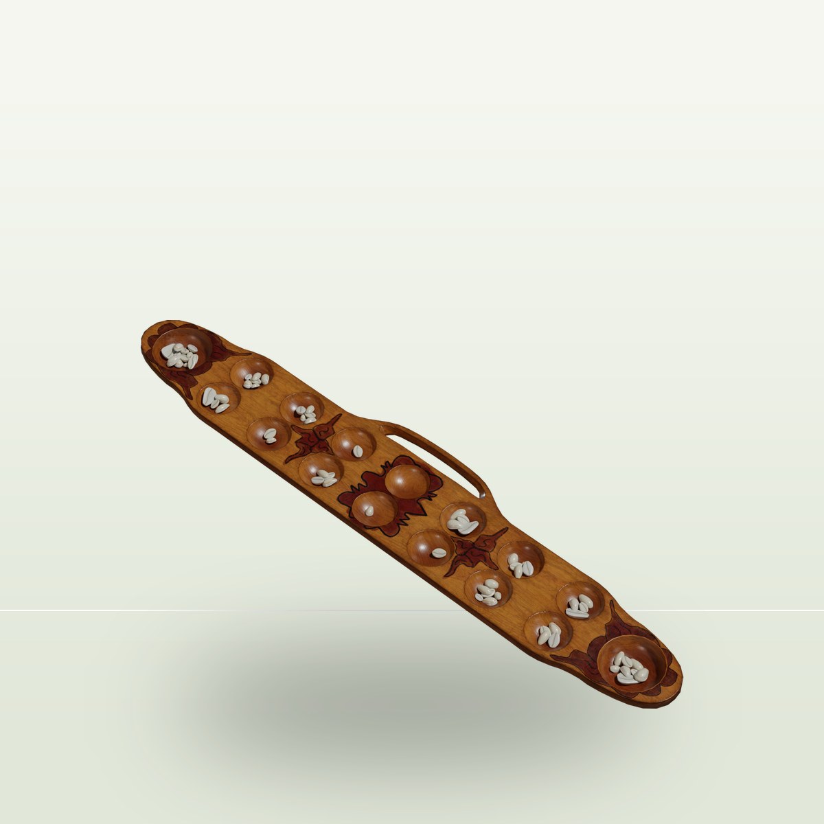 Sungka Board 02 3D Model preview