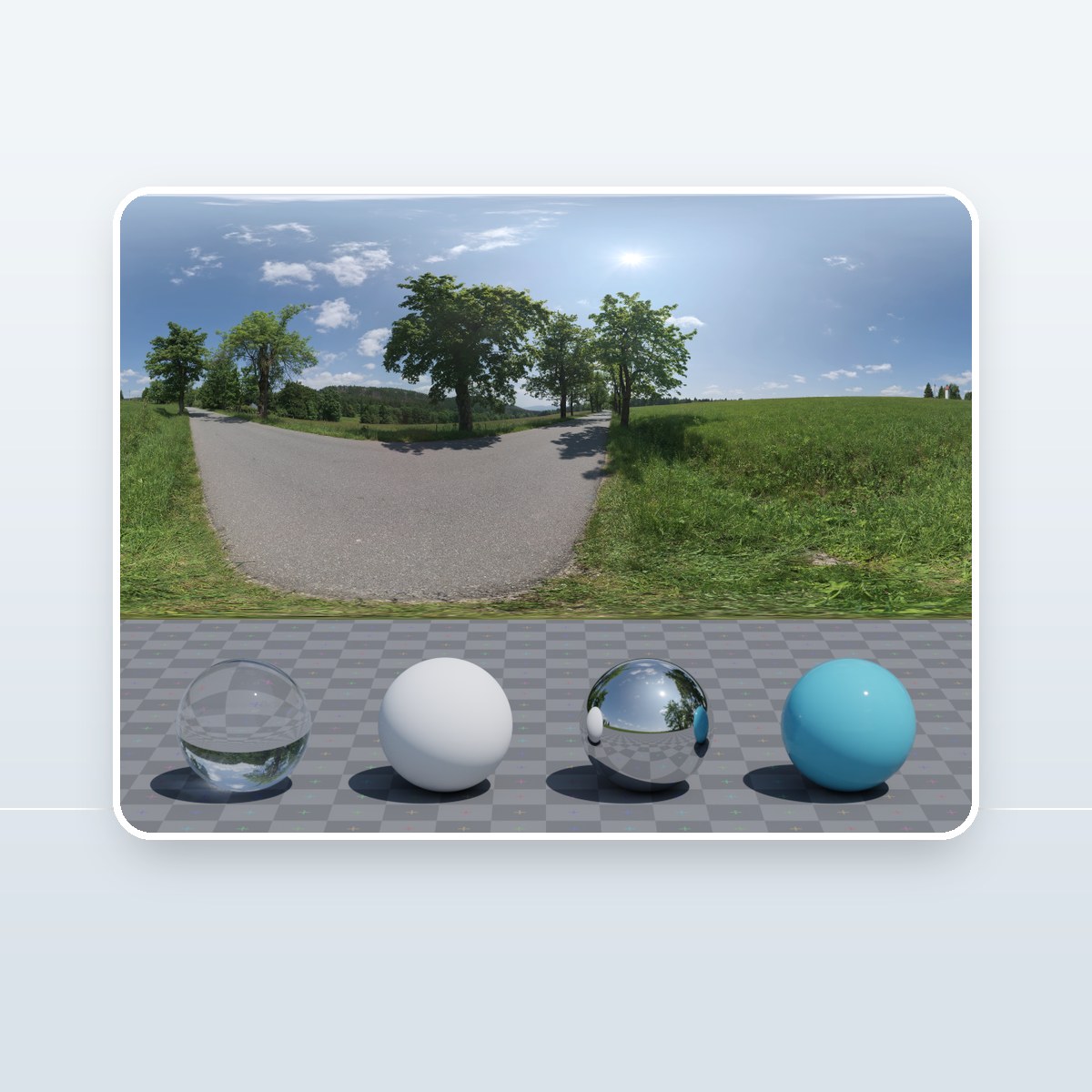 Sunny Country Road HDRI preview