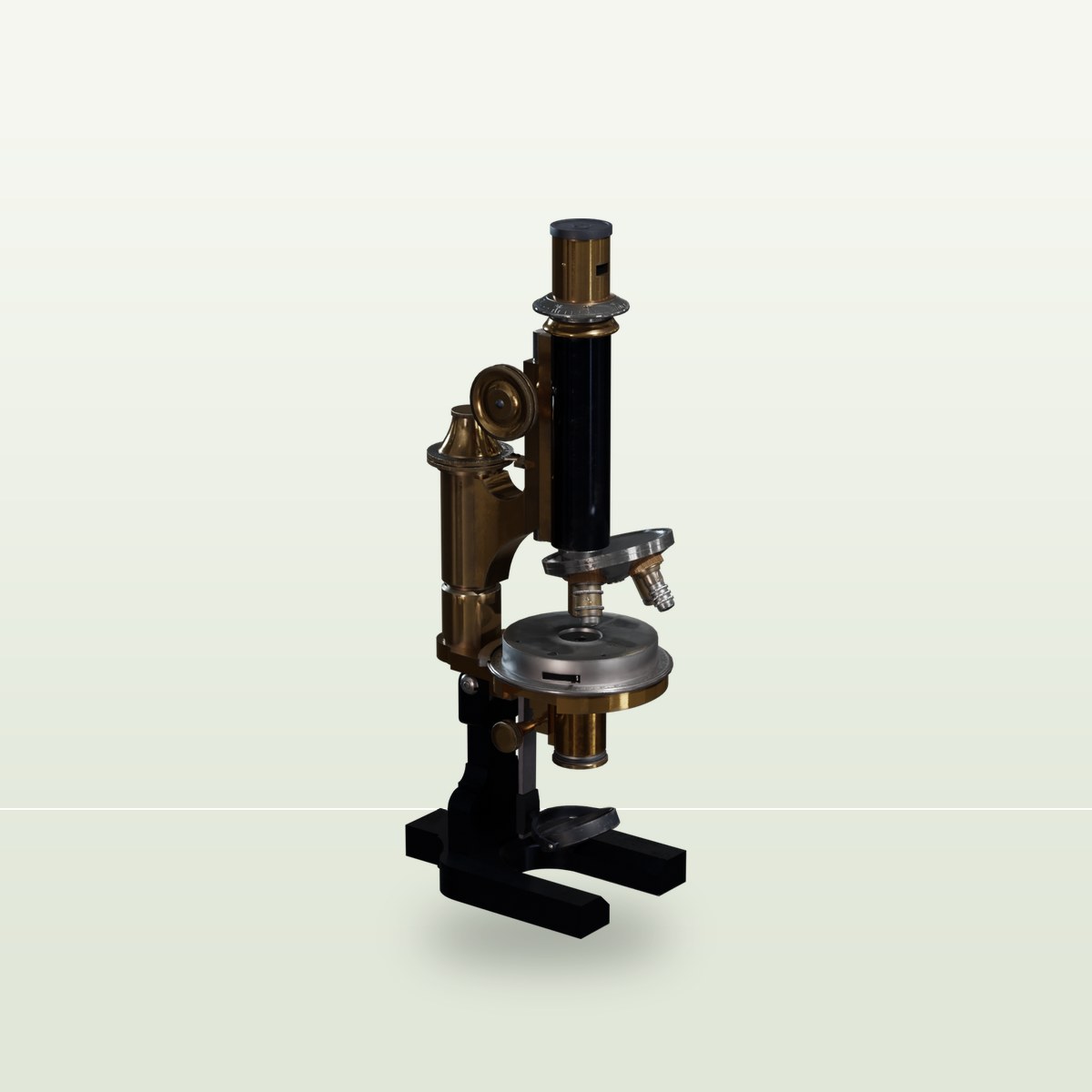 Vintage Microscope 3D Model preview