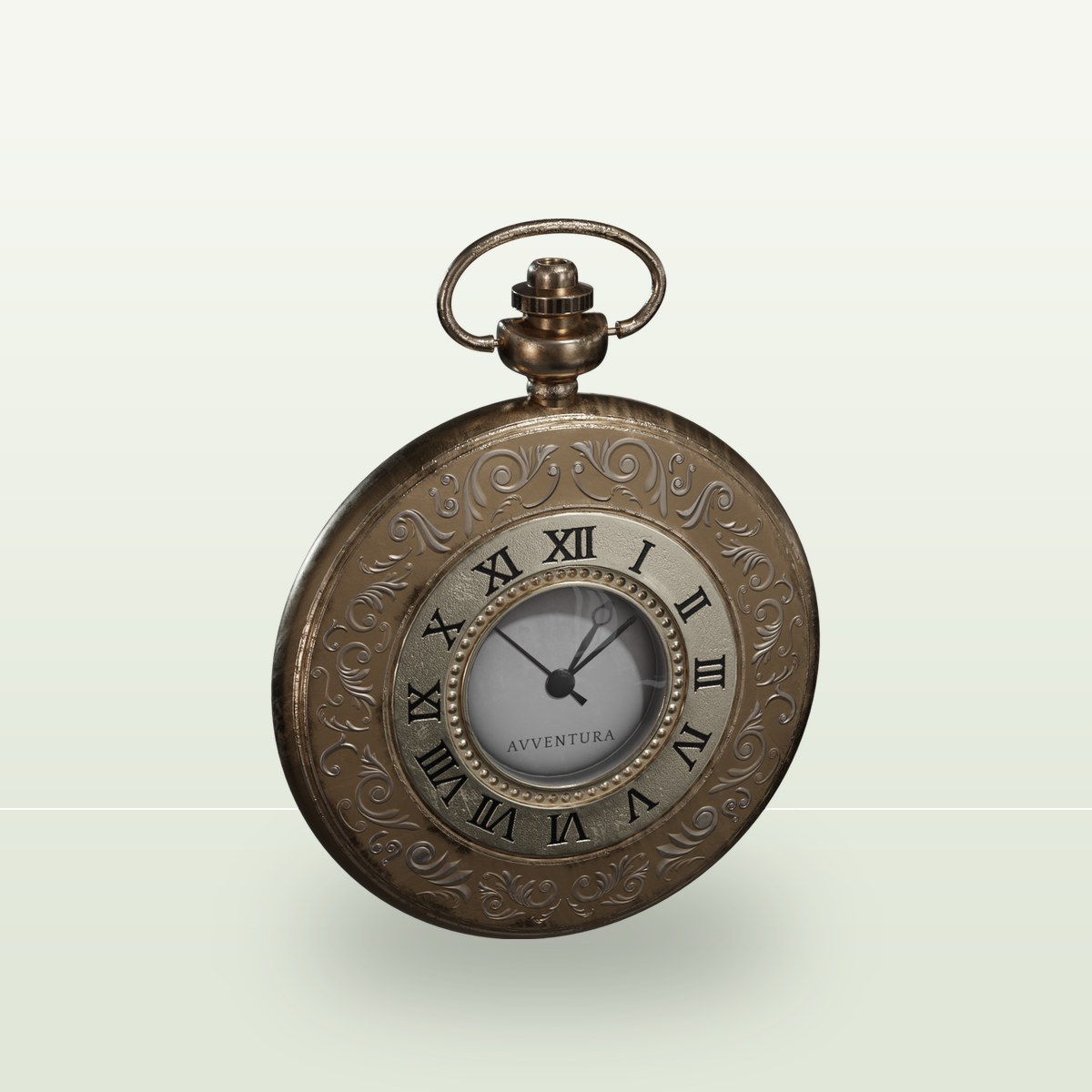 Vintage Pocket Watch 3D Model preview