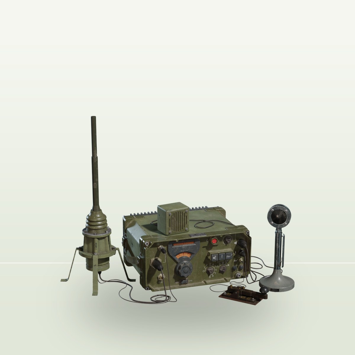 Vintage Radio Transceiver 3D Model preview