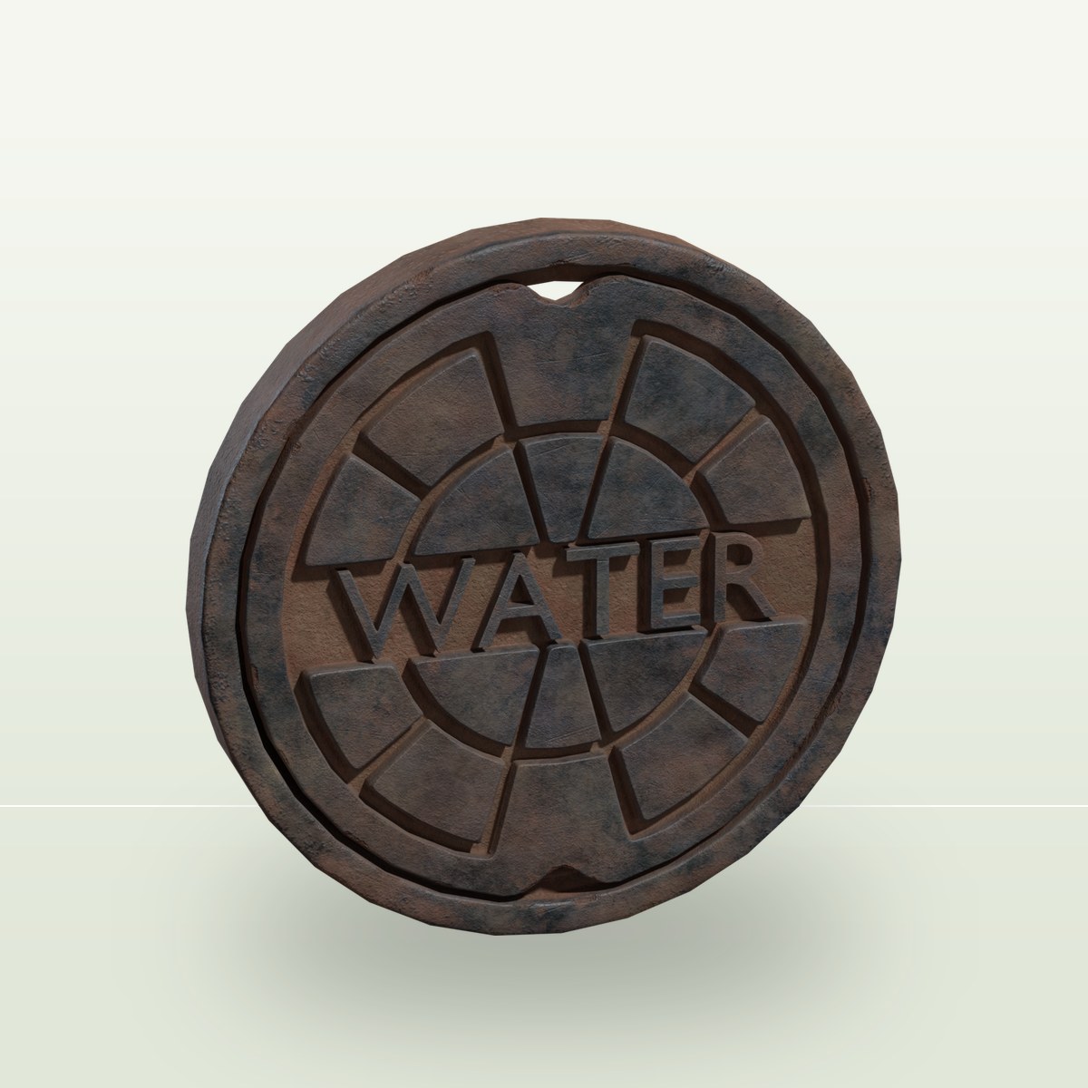 Water Manhole Cover 3D Model preview