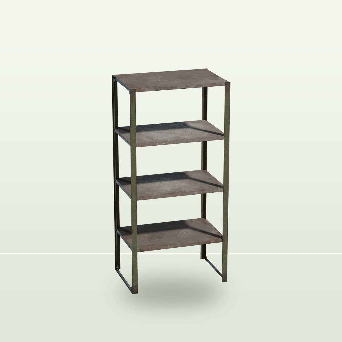 Worn Metal Rack 3D Model preview